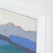 "Peaks and Valleys" - Art Print in Sky Blue by Candace Wiant - Frame Close-up