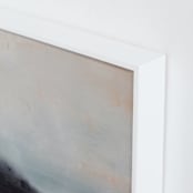 "Canal at Sunrise" - Art Print in Sea Mist by Christa Kimble - Frame Close-up