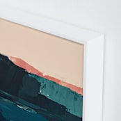 "Kona Seascapes I" - Art Print in Navy Blue by Caryn Owen - Frame Close-up