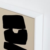 "Stones on The Ridge" - Art Print in Black Ink by Deborah Velasquez - Frame Close-up