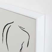 "Figure Study I" - Art Print in Creamy White by Chelsea Petaja - Frame Close-up