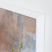 "Burning Me Up" - Art Print in Terracotta Pink by Christine Olmstead - Frame Close-up