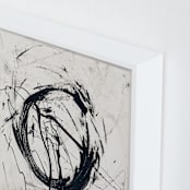 "Tour de Force I" - Art Print in Shades of Gray by Carmen Guedez - Frame Close-up