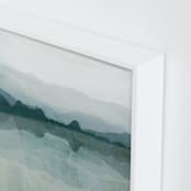 "Cool Reflections" - Art Print in teal by Karen Kardatzke - Frame Close-up