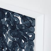 "Indigo Ink" - Art Print in Indigo by Erin McCluskey Wheeler - Frame Close-up