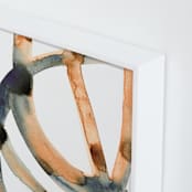 "Silence in the Sand Dunes" - Art Print in Sienna/Indigo by Mary Gaspar - Frame Close-up