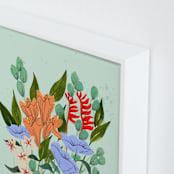 "Aerial" - Art Print in seafoam by Peggy Dean - Frame Close-up