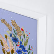 "Winifred" - Art Print in lavender-periwinkle by Peggy Dean - Frame Close-up