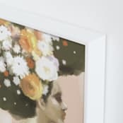 "Flower Power" - Art Print in Olive by Hannah Williams - Frame Close-up