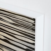 "Linen" - Art Print in Shades of Ecru by Deborah Velasquez - Frame Close-up