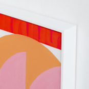 "Watermelon Moon" - Art Print in Watermelon Pink by Christina Flowers - Frame Close-up