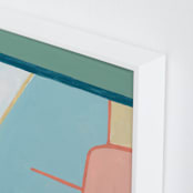 "I Think I Could Be Happy Here I" - Art Print in Earth Tone Green by Christina Flowers - Frame Close-up
