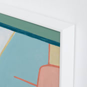 "I Think I Could Be Happy Here I" - Art Print in Earth Tone Green by Christina Flowers - Frame Close-up