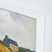 "Serenity by the Lake 1" - Art Print in Meadow Green by Lucrecia Caporale - Frame Close-up