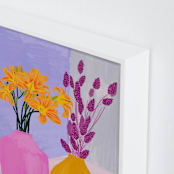 "Color Still" - Art Print in Orange, Purple, Pink by Marta Crea - Frame Close-up