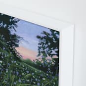 "Wildflowers At Dusk" - Art Print in Dark Emerald Green by Weronika Zubek - Frame Close-up