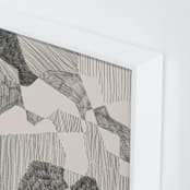 "Crossing Land I" - Art Print in Graphite Grey by Catilustre - Frame Close-up