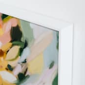 "Petals and Leaves" - Art Print in Mustard Yellow by Parima Studio - Frame Close-up