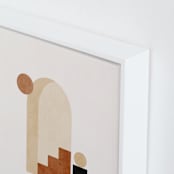 "Rustic Geometry 1" - Art Print in Terracotta by Iveta Angelova - Frame Close-up