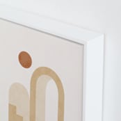"Rustic Geometry 3" - Art Print in Terracotta by Iveta Angelova - Frame Close-up