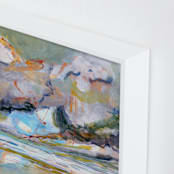 "Broken Perfection" - Art Print in Storm Blue by Jill Myer - Frame Close-up