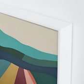 "Blue Horizon" - Art Print in Aqua Blue and Green by Molly Odom Magill - Frame Close-up