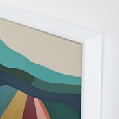 "Blue Horizon" - Art Print in Aqua Blue and Green by Molly Odom Magill - Frame Close-up