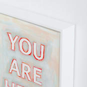 "You are Here" - Art Print in Coral by Karyn Denten - Frame Close-up