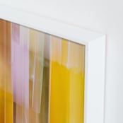 "Luminous Stripes 2" - Art Print in Golden Amber by Rebecca Rueth - Frame Close-up
