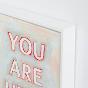 "You are Here" - Art Print in Coral by Karyn Denten - Frame Close-up