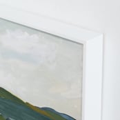 "Serenity by the Lake 2" - Art Print in Meadow Green by Lucrecia Caporale - Frame Close-up