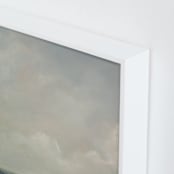 "Rosy Tomorrow I" - Art Print in Grey Blue by Stephanie Goos Johnson - Frame Close-up