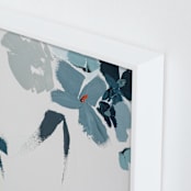 "Blue Garden Diptych II" - Art Print in Royal Blue by Caryn Owen - Frame Close-up