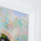 "Let's Play II" - Art Print in mint robins egg by Synnöve Seidman - Frame Close-up