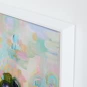 "Let's Play II" - Art Print in mint robins egg by Synnöve Seidman - Frame Close-up
