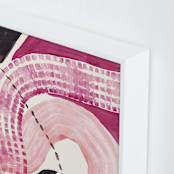"Conversation II" - Art Print in Black Pink by Catilustre - Frame Close-up