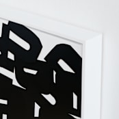 "The Domino Effect No.II" - Art Print in Charcoal Black by Deborah Velasquez - Frame Close-up