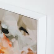 "Good Morning Cafe No.2" - Art Print in Pumpkin Orange by Parima Studio - Frame Close-up