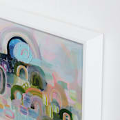 "Let's Play I" - Art Print in mint robins egg by Synnöve Seidman - Frame Close-up