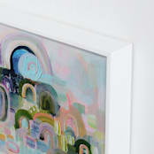 "Let's Play I" - Art Print in mint robins egg by Synnöve Seidman - Frame Close-up