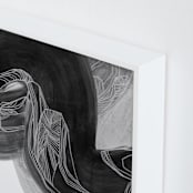 "Black Brush 2" - Art Print in Silky Black by Kirsta Benedetti - Frame Close-up