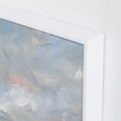 "Living Skies" - Art Print in Sky Blue by Nicole Walsh - Frame Close-up