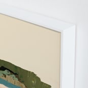 "Muted Series Seascape" - Art Print in Cream by Caryn Owen - Frame Close-up