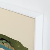 "Muted Series Seascape" - Art Print in Cream by Caryn Owen - Frame Close-up