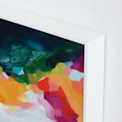 "Aerial Coastline" - Art Print in Tangerine by Mya Bessette - Frame Close-up