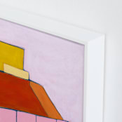 "ocean view" - Art Print in Guava by Karyn Denten - Frame Close-up