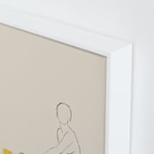 "Figure on Yellow" - Art Print in Saffron by Annie Clark - Frame Close-up