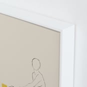 "Figure on Yellow" - Art Print in Saffron by Annie Clark - Frame Close-up