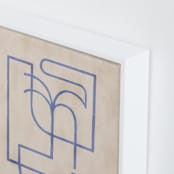 "Through My Window I" - Art Print in soft blue by Pati Cascino - Frame Close-up