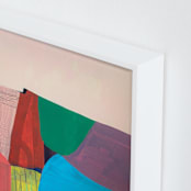 "Tomales Road: Dawn" - Art Print in Cotton Candy Pink by Poppy Dodge - Frame Close-up